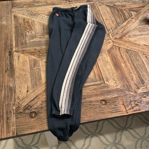 Aviator Nation women’s sweatpants - size XS - grey with stripe - gently used